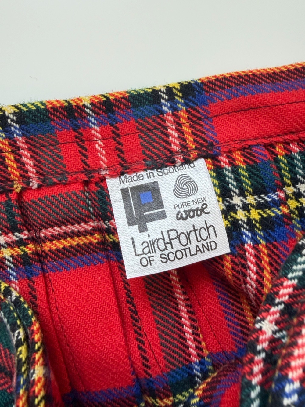 Laird Portch of Scotland Vintage Red Tartan Plaid 100% Wool Kilt Maxi Skirt - Picture 5 of 7